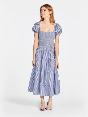 Maxwell and Geraldine The Kate Smocked Striped Lightweight Maxi Dress